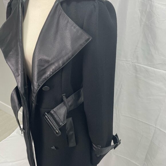 Bebe black jacket for women stylish luxuries jacket with leather blend - Picture 4 of 10